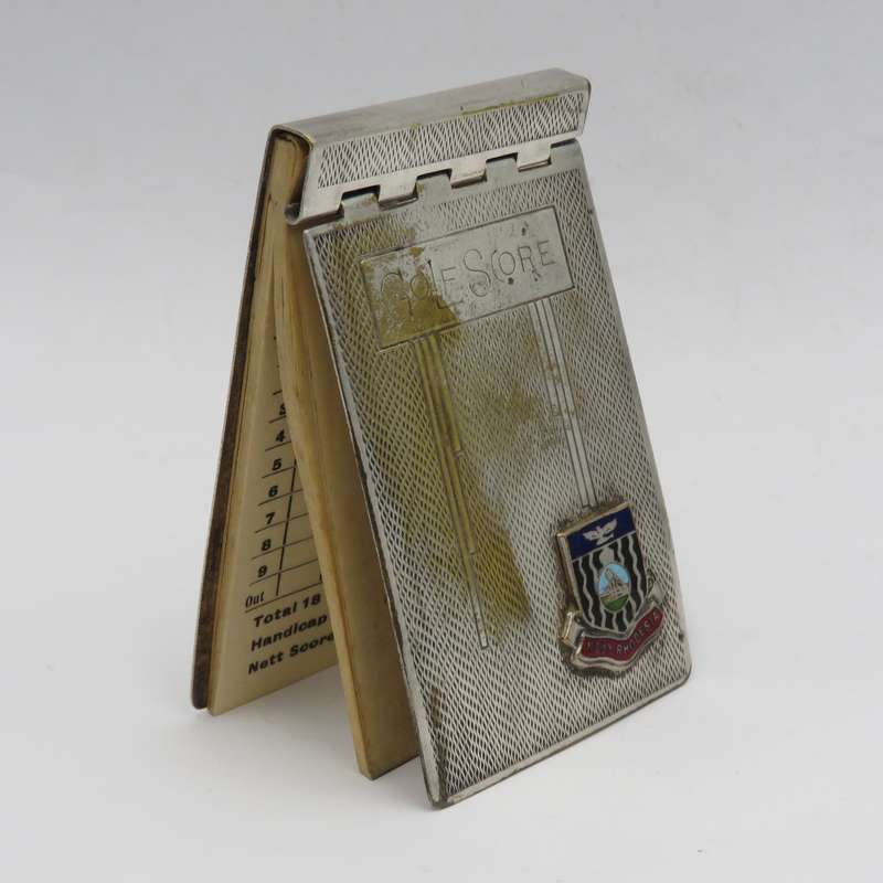 Antique Northern Rhodesia silverplated Golf score card booklet