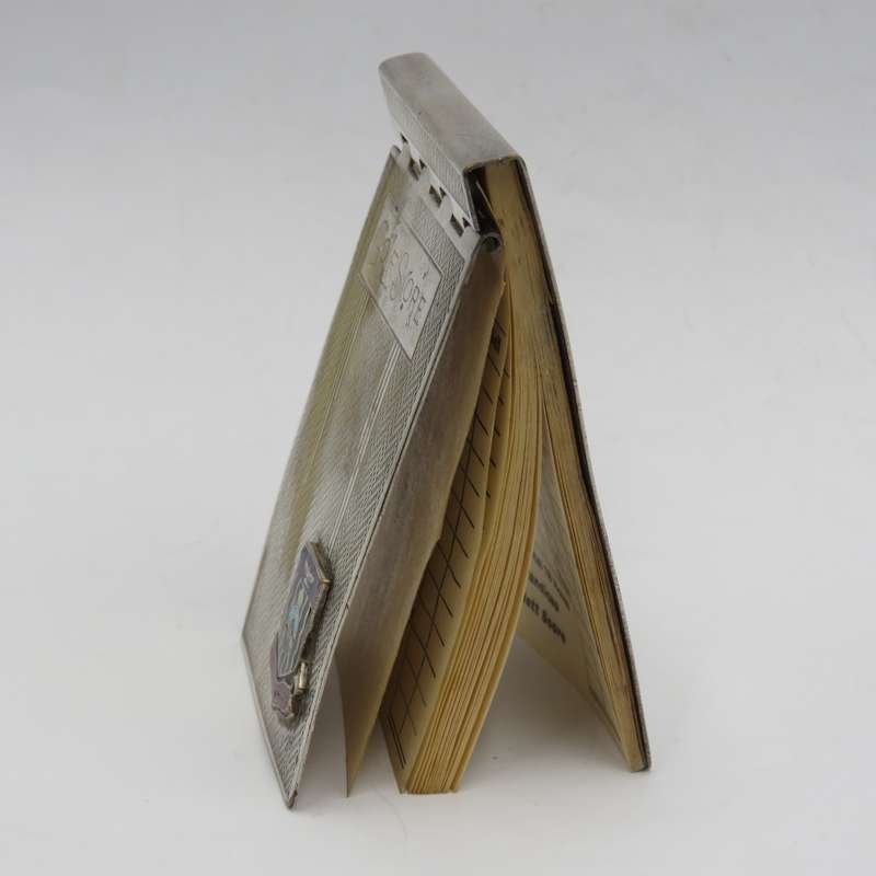 Antique Northern Rhodesia silverplated Golf score card booklet