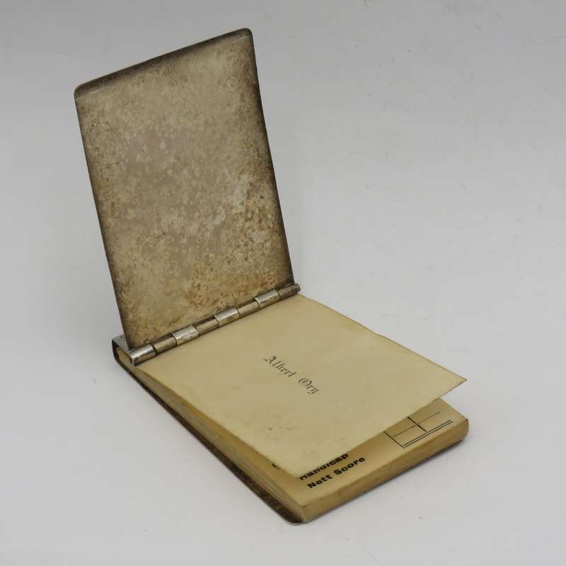 Antique Northern Rhodesia silverplated Golf score card booklet