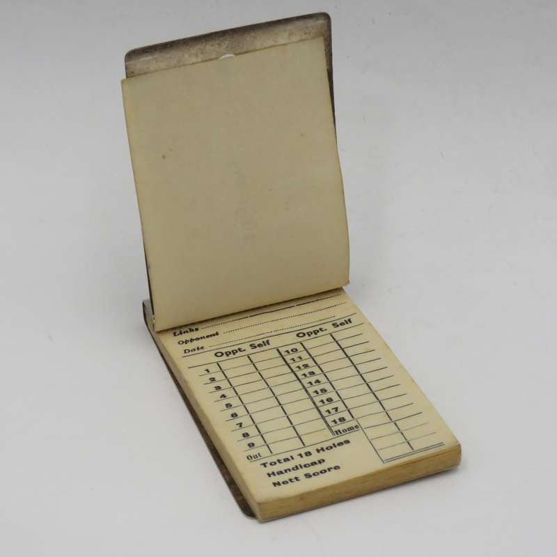 Antique Northern Rhodesia silverplated Golf score card booklet