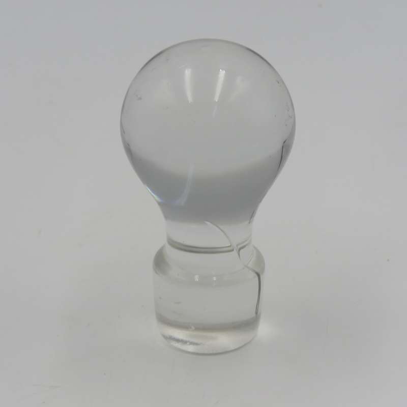 Vintage Ruby Red Bottle with clear glass lid - Chipped