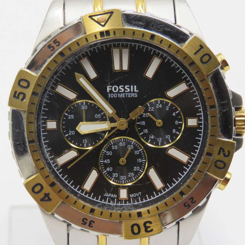 Fossil Garrett mens quartz chronograph watch - working