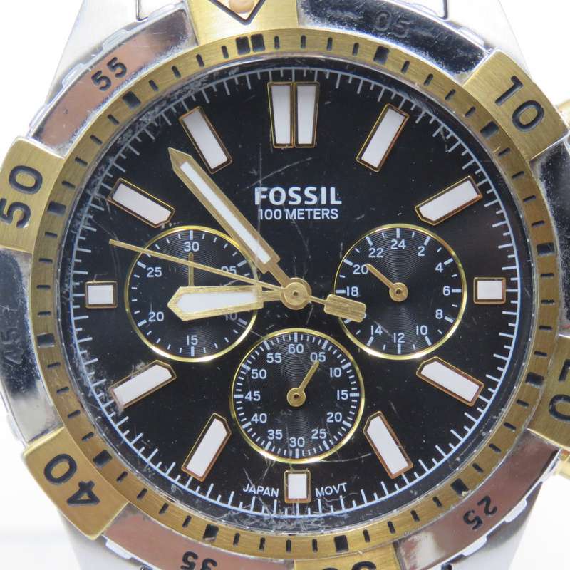 Fossil Garrett mens quartz chronograph watch - working