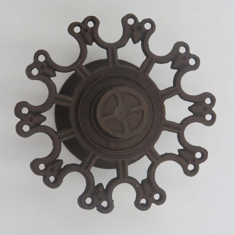 Antique cast - iron Postal rubber stamp holder