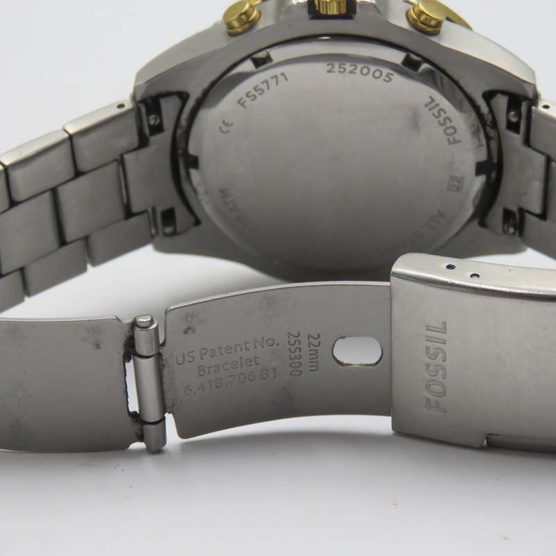 Fossil Garrett mens quartz chronograph watch - working