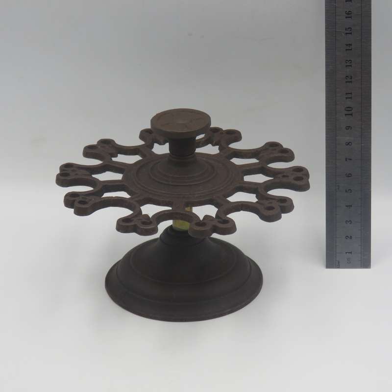 Antique cast - iron Postal rubber stamp holder