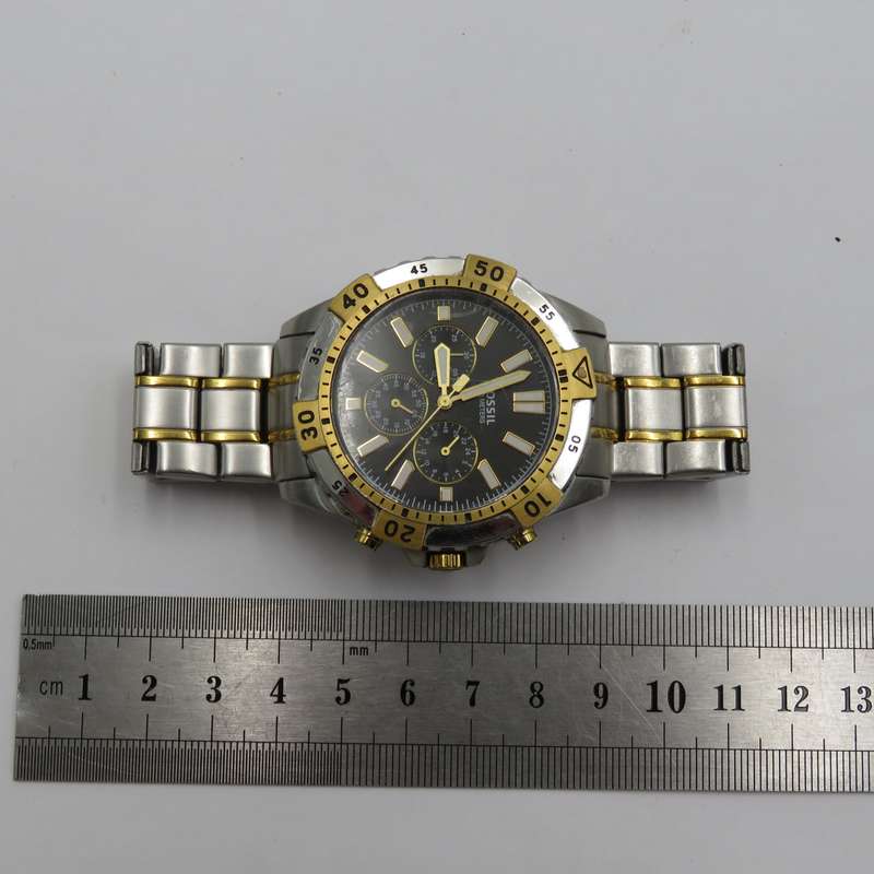 Fossil Garrett mens quartz chronograph watch - working
