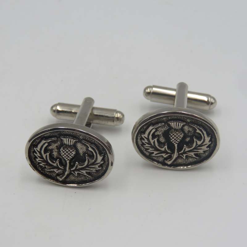 Pair of vintage Art Pewter Scottish Thistles cufflinks