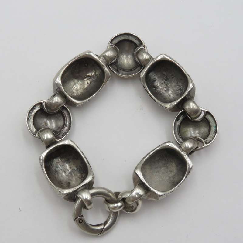 Vintage sterling silver with Rose gold inserts bracelets - weighs 80,6 grams