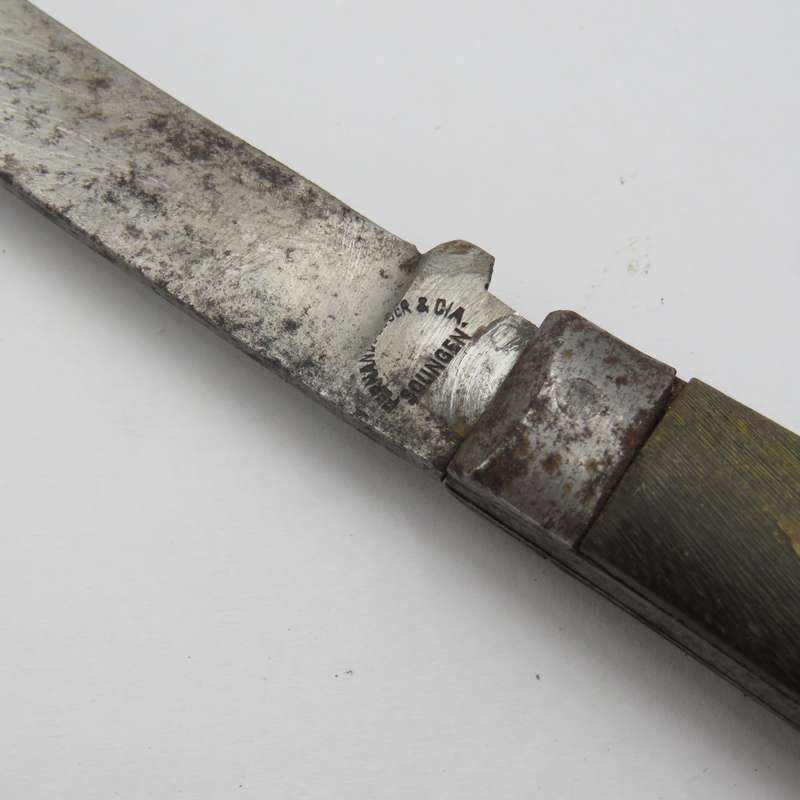 Vintage German Fernando Esser & CIA Solingen pocket knife with horn handle