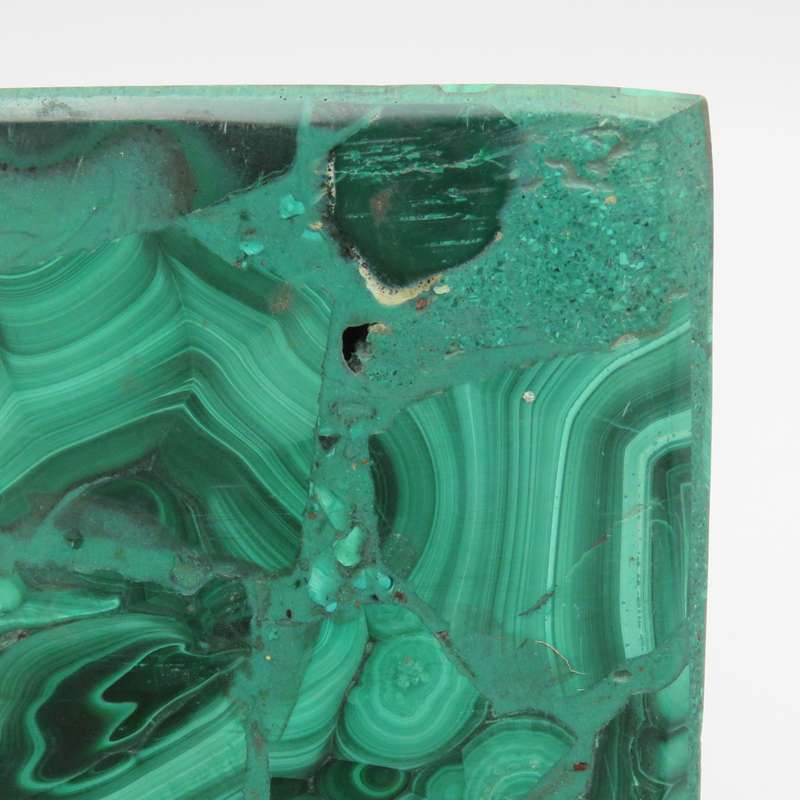 VIntage Malachite stone pyramid sculpture