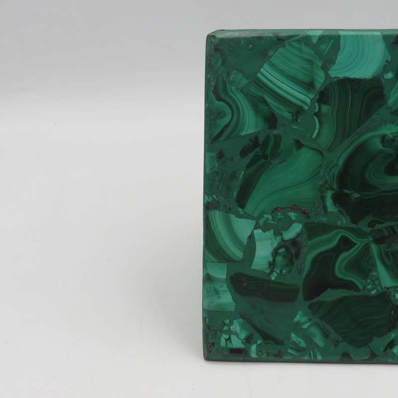 VIntage Malachite stone pyramid sculpture