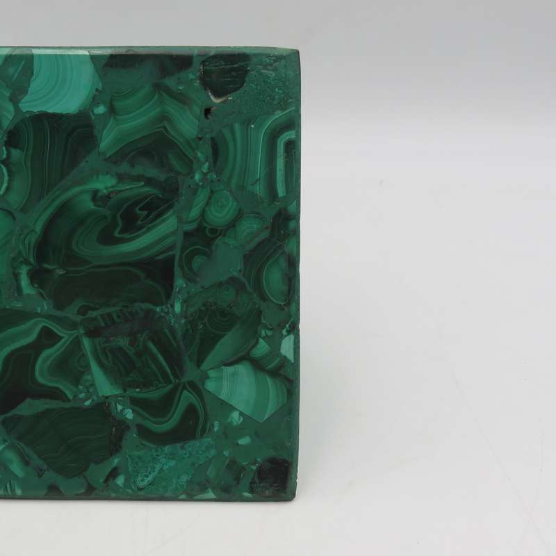 VIntage Malachite stone pyramid sculpture