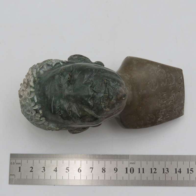 Nelson Mandela Green Opal stone African carving