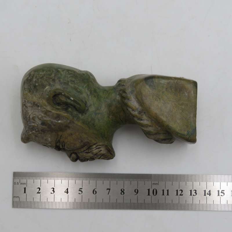 Caleb Samhere Green Opal stone African man carving
