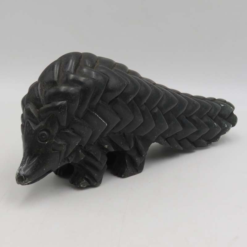 Vintage Soapstone Pangolin carving sculpture