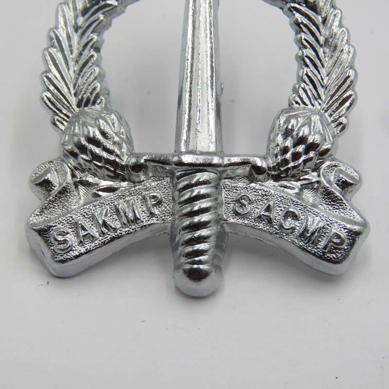 SA Corps of Military Police cap and collar badge