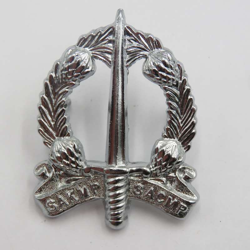 SA Corps of Military Police cap and collar badge