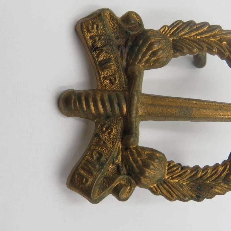 Lot of 2 different SA Corps of Military Police cap badges