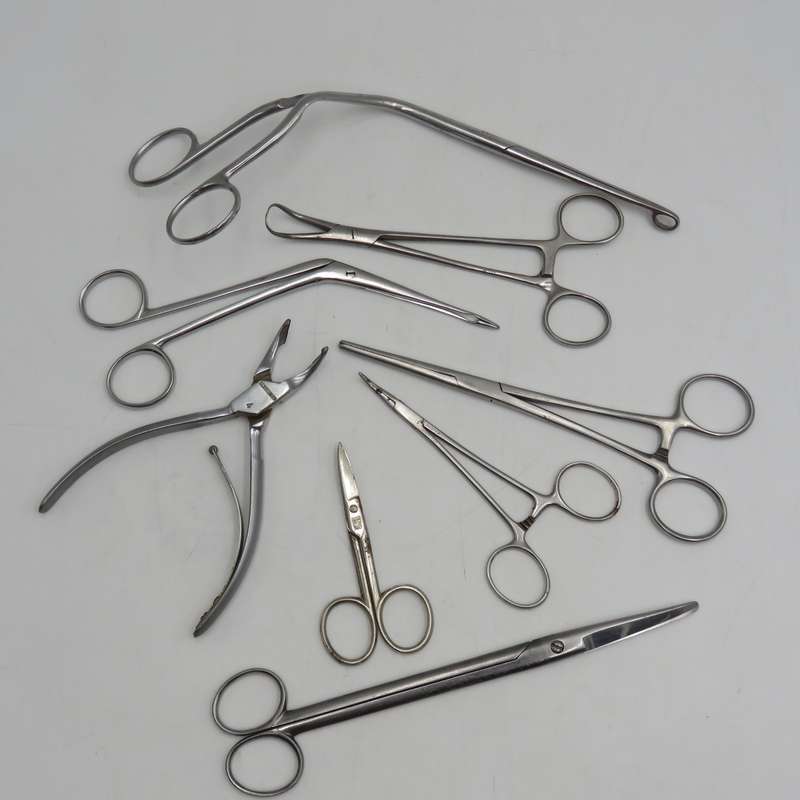 Lot of 10 Dentist and Doctors Tools - Stainless steel