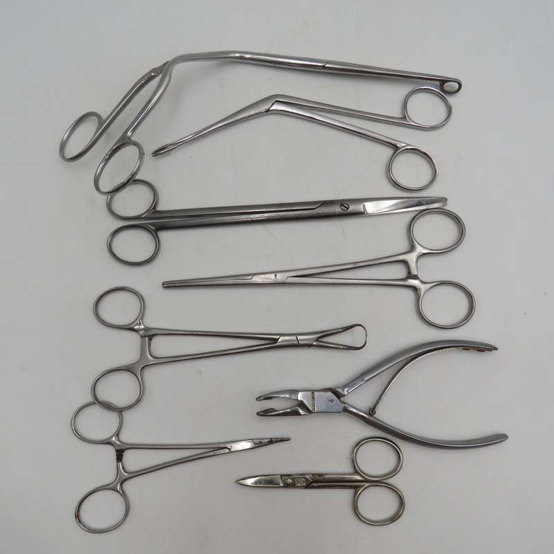 Lot of 10 Dentist and Doctors Tools - Stainless steel