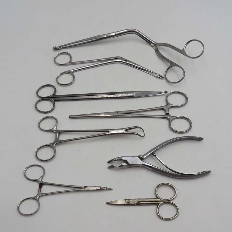 Lot of 10 Dentist and Doctors Tools - Stainless steel