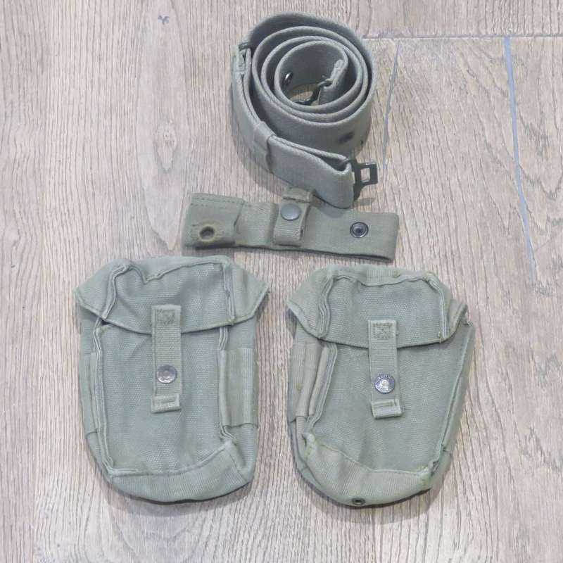SADF webbing belt with ammo pouches and frog