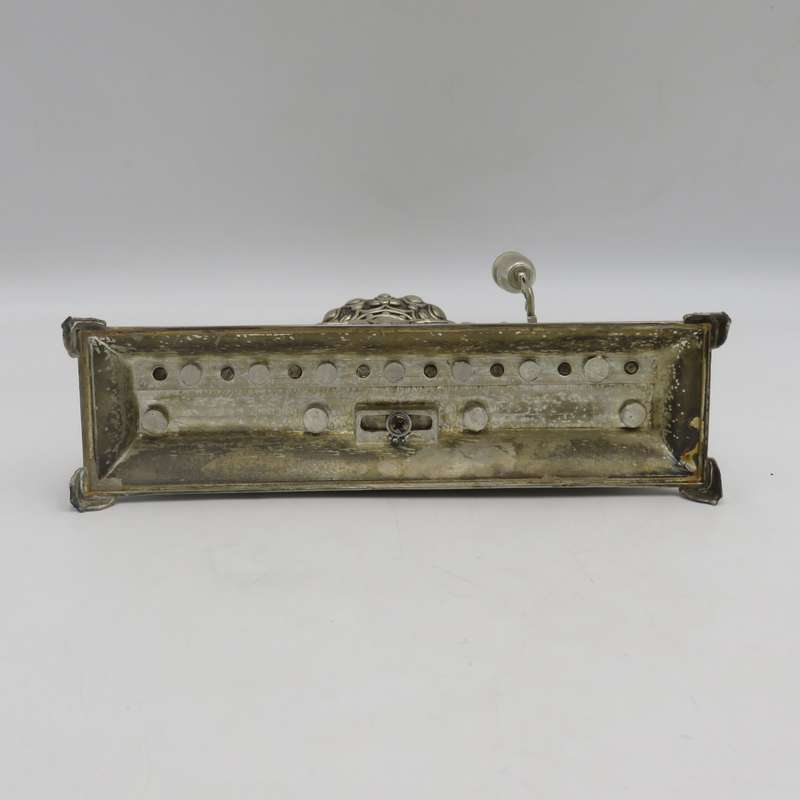 Vintage Hanukkah Menorah with 8 candles and Royal crown - including one shamash