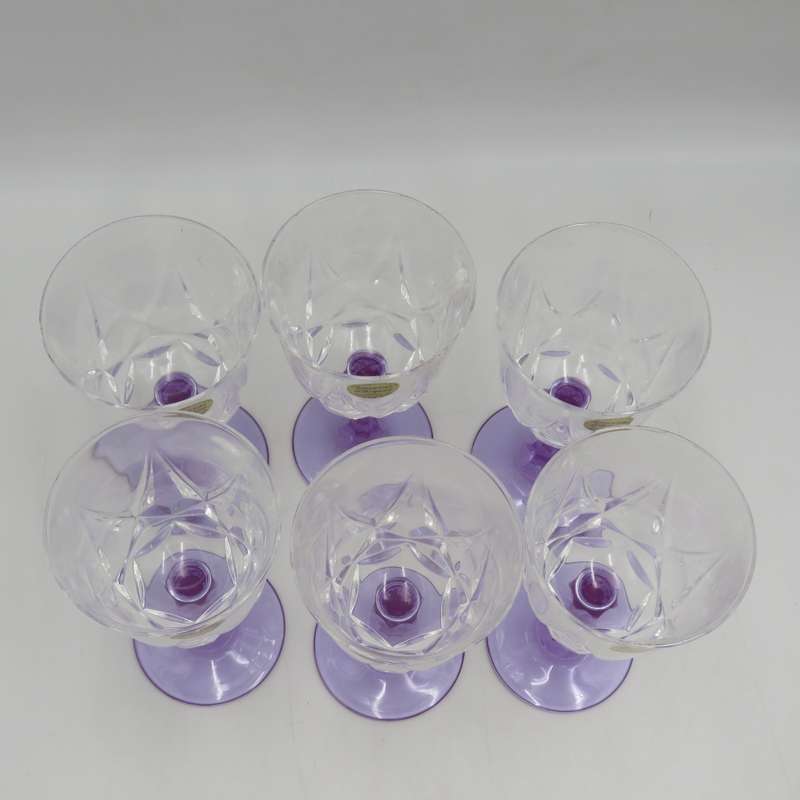 Vintage Set of 6 crystal glasses in original box