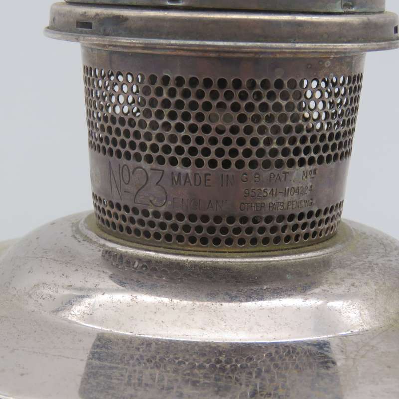 Vintage Aladdin No:23 Paraffin lamp with glass funnel