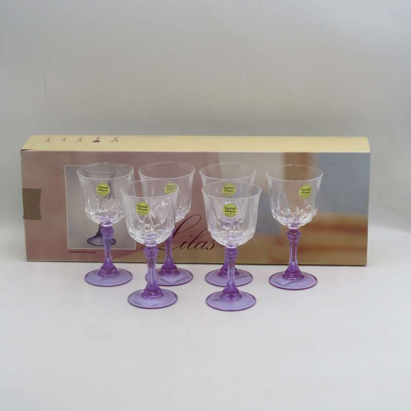 Vintage Set of 6 crystal glasses in original box