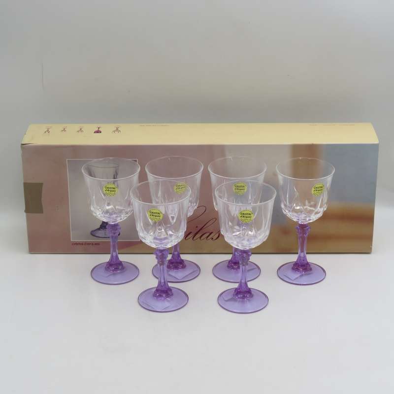 Vintage Set of 6 crystal glasses in original box