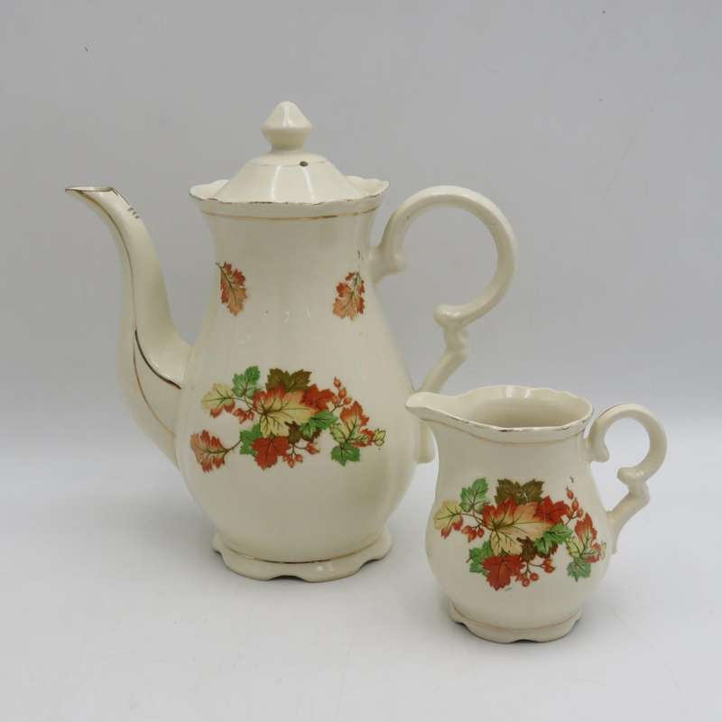 Set of 6 Duo's with milk pot and tea pot #759