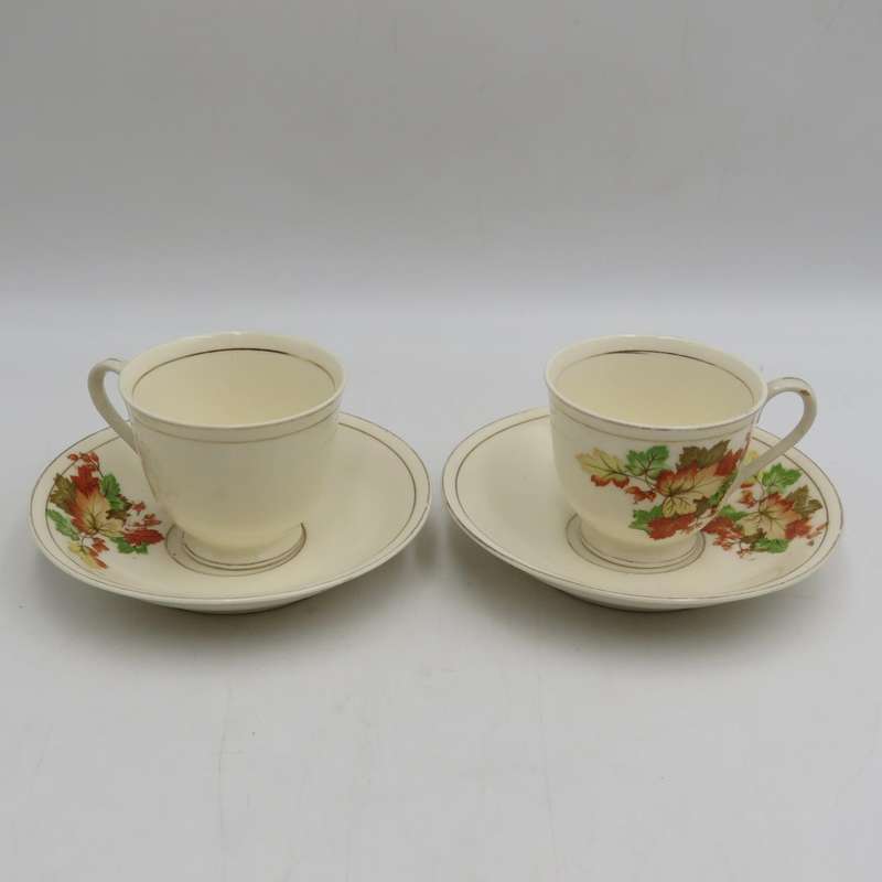 Set of 6 Duo's with milk pot and tea pot #759