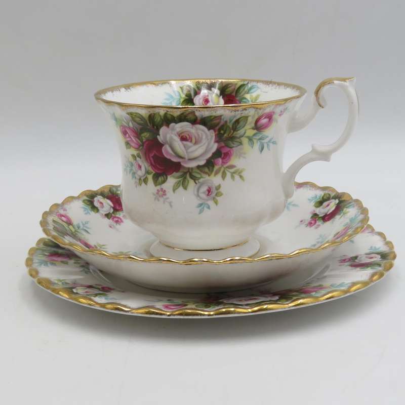 Vintage Royal Albert Celebration trio - side plate incorrectly marked with Cottage Garden pattern