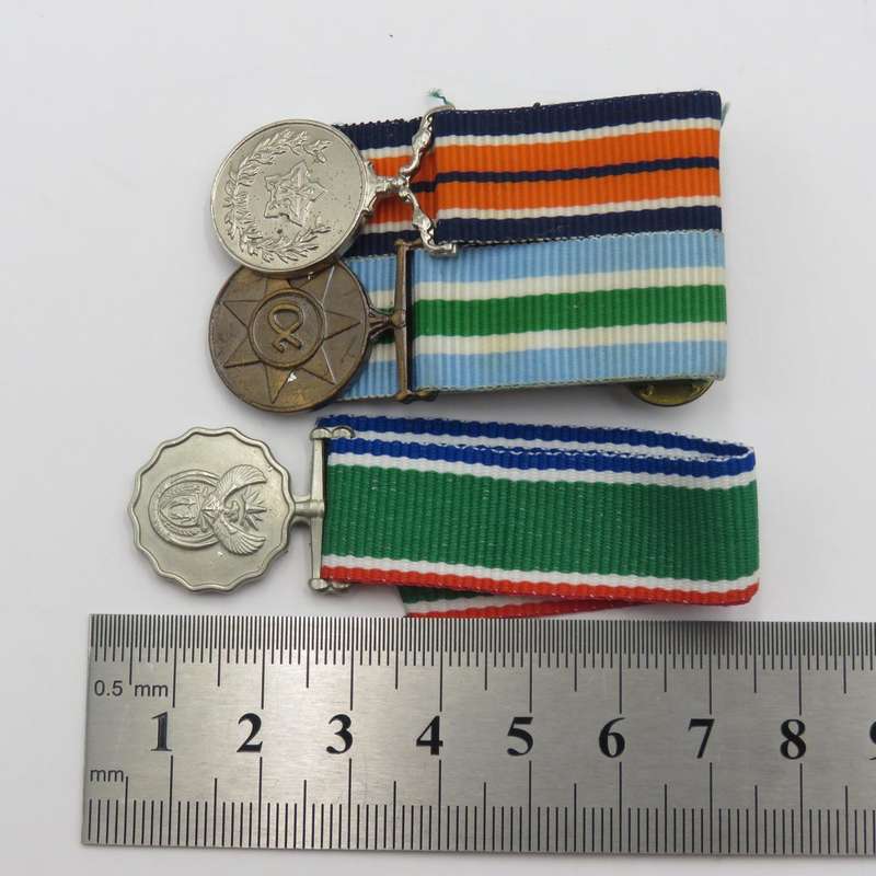 Set of 5 SA Army medals including UN peace medal and Tshumelo Ikatelaho with peace support clasp