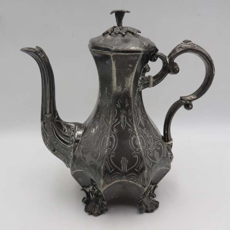 Antique Britannica Metal coffee pot