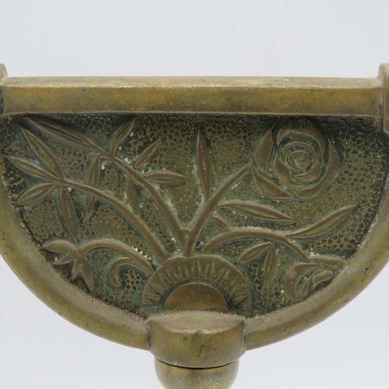 Antique brass stand for fire tools