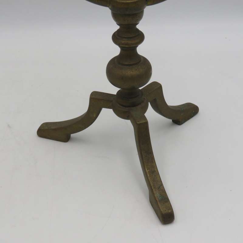 Antique brass stand for fire tools