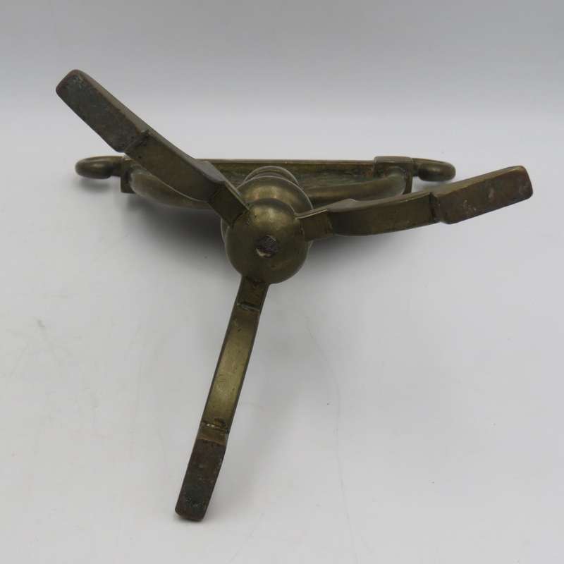 Antique brass stand for fire tools