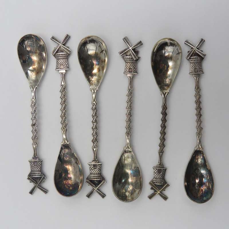 Set of 6 Vintage EPNS Dutch coffee spoons