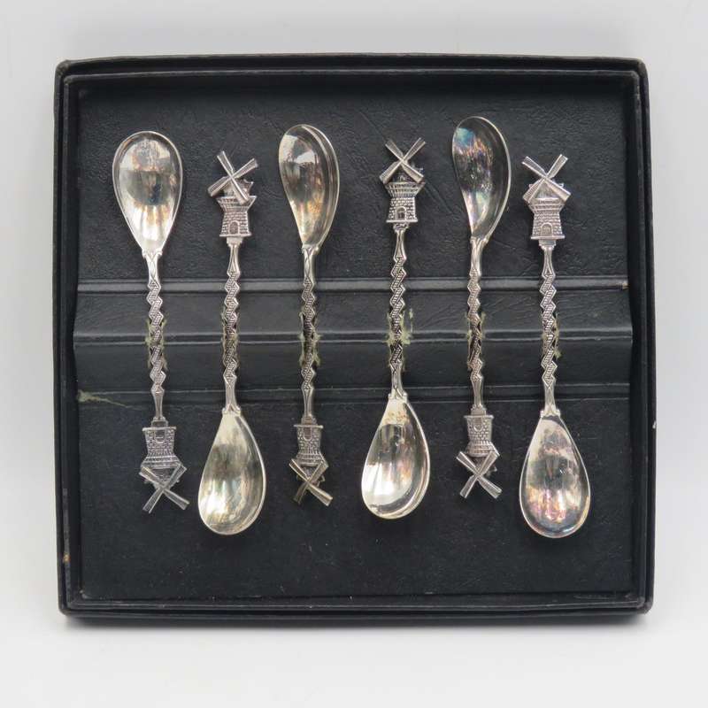 Set of 6 Vintage EPNS Dutch coffee spoons