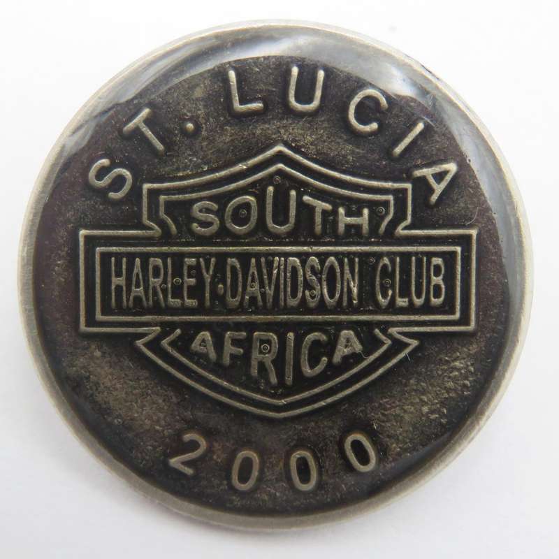 Harley Davidson 2000 & 2003 St Lucia Rally badges