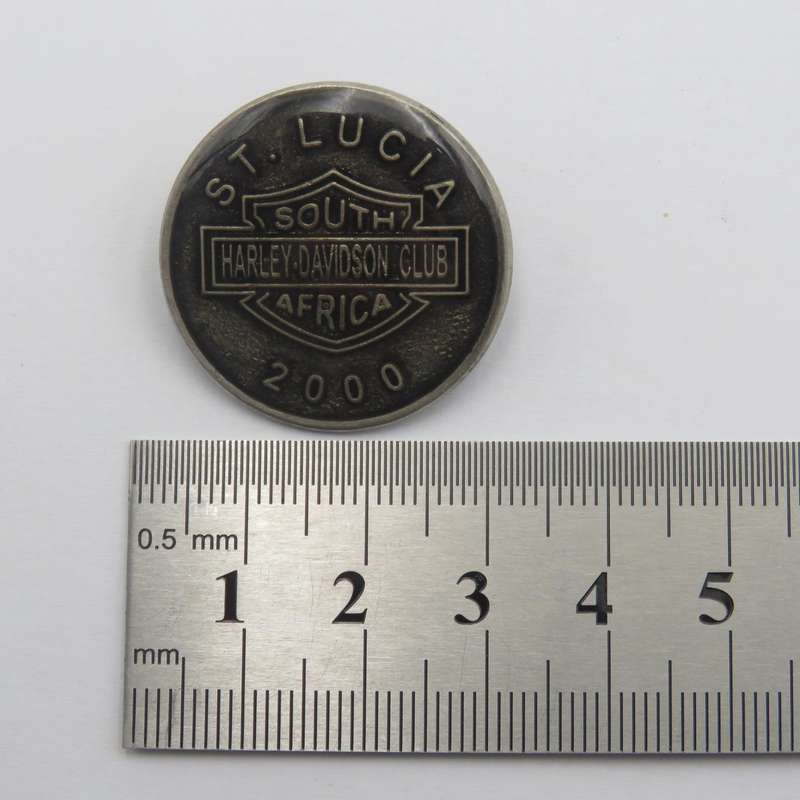 Harley Davidson 2000 & 2003 St Lucia Rally badges