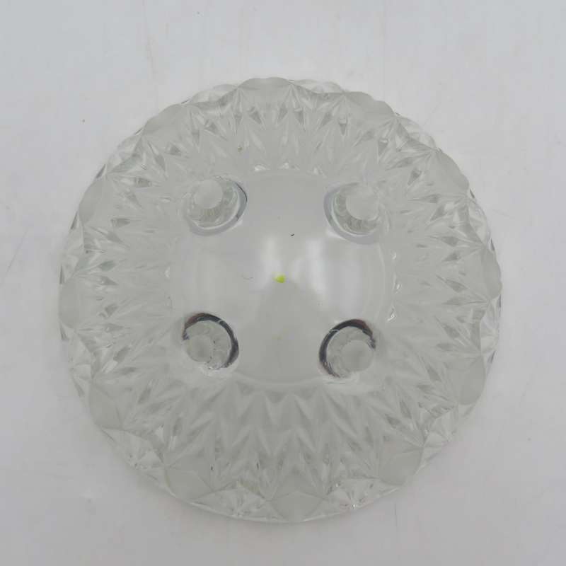 Vintage glass bowl with collection of mini glass vegetables - some has damage