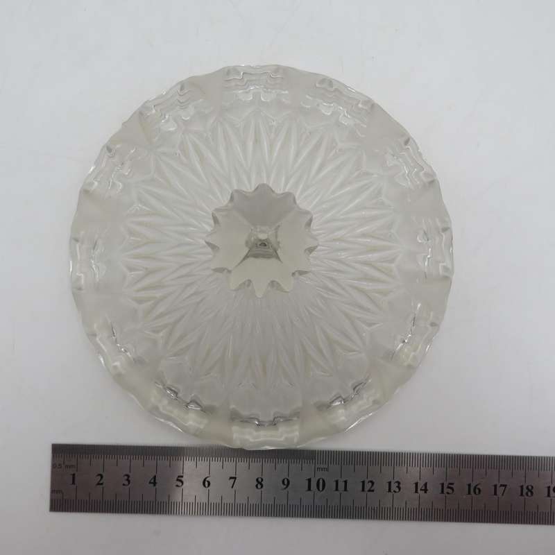 Vintage glass bowl with collection of mini glass vegetables - some has damage