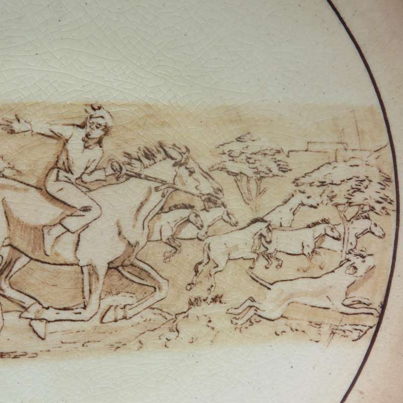 Die kindermonument - Bloemfontein - Paneel Petrus Bezuidenhout porcelain plate - Drostdy ware