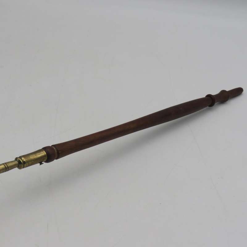 Vintage brass and wood candle snuffer