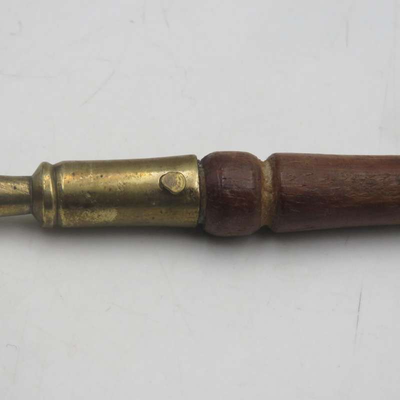 Vintage brass and wood candle snuffer