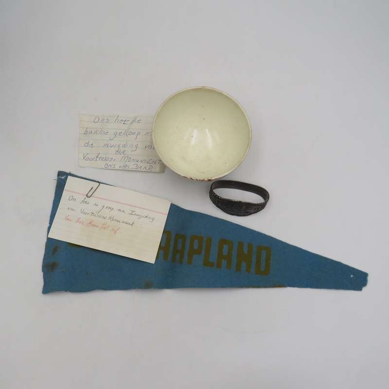 Vintage Oos-Kaapland flag used by Fort-Beaufort group on visit to Voortrekker monument inauguration